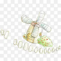 可爱手绘简约风车-空若网 可爱手绘简约风车-空若网