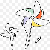 手绘可爱风车图标-空若网 手绘可爱风车图标-空若网