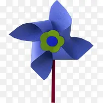 蓝色可爱小花风车-空若网 蓝色可爱小花风车-空若网