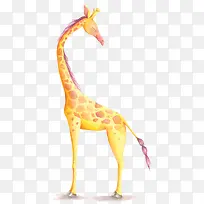 手绘可爱长颈鹿动物-空若网 手绘可爱长颈鹿动物-空若网