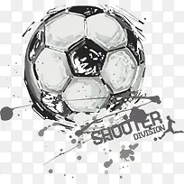手绘水彩足球素材-空若网 手绘水彩足球素材-空若网