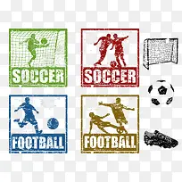 矢量踢足球素材图-空若网 矢量踢足球素材图-空若网