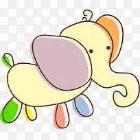 手绘卡通大象-空若网 手绘卡通大象-空若网