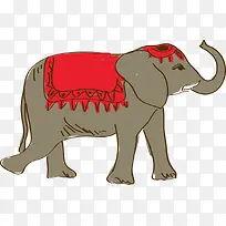 卡通手绘大象-空若网 卡通手绘大象-空若网