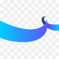 蓝色彩带创意水彩-空若网 蓝色彩带创意水彩-空若网