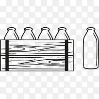 卡通手绘牛奶瓶-空若网 卡通手绘牛奶瓶-空若网