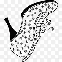 手绘高跟鞋子-空若网 手绘高跟鞋子-空若网