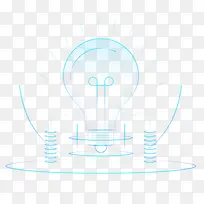 扁平化蓝色渐变灯泡-空若网 扁平化蓝色渐变灯泡-空若网