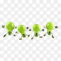 绿色创意灯泡-空若网 绿色创意灯泡-空若网