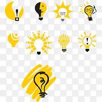 创意黄色灯泡-空若网 创意黄色灯泡-空若网