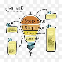 矢量创意灯泡信息图-空若网 矢量创意灯泡信息图-空若网
