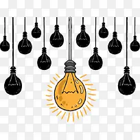 创意手绘灯泡-空若网 创意手绘灯泡-空若网