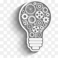 灯泡 齿轮 创意图片-空若网 灯泡 齿轮 创意图片-空若网
