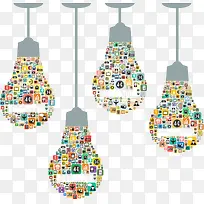 矢量创意灯泡-空若网 矢量创意灯泡-空若网