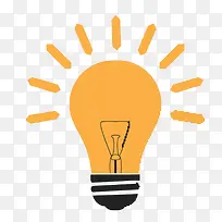 矢量亮的黄色灯泡素材-空若网 矢量亮的黄色灯泡素材-空若网