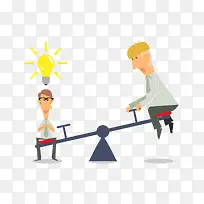 矢量商务跷跷板素材-空若网 矢量商务跷跷板素材-空若网