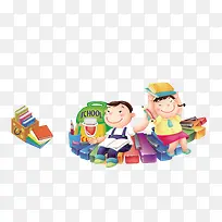开学季卡通素材-空若网 开学季卡通素材-空若网