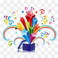 手绘开学季彩色星星-空若网 手绘开学季彩色星星-空若网