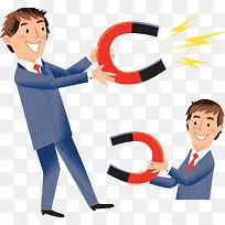 商务磁铁插画-空若网 商务磁铁插画-空若网