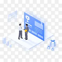 蓝色科技冠军插画-空若网 蓝色科技冠军插画-空若网