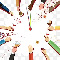 手 扁平化 矢量图 圆环 卡通-空若网 手 扁平化 矢量图 圆环 卡通-空若网