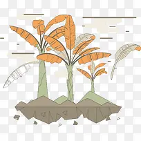 矢量香蕉树-空若网 矢量香蕉树-空若网