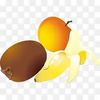 香蕉猕猴桃杏水果png矢量素材-空若网 香蕉猕猴桃杏水果png矢量素材-空若网