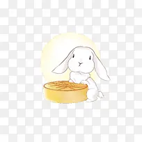 中秋兔子插画元素-空若网 中秋兔子插画元素-空若网