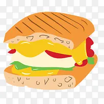 矢量食物卡通汉堡包-空若网 矢量食物卡通汉堡包-空若网