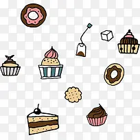 矢量卡通甜点-空若网 矢量卡通甜点-空若网