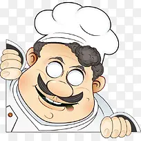 手绘卡通厨师-空若网 手绘卡通厨师-空若网