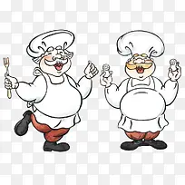 卡通厨师手绘-空若网 卡通厨师手绘-空若网