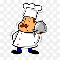 手绘卡通厨师-空若网 手绘卡通厨师-空若网