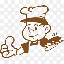 卡通矢量很赞的男厨师-空若网 卡通矢量很赞的男厨师-空若网