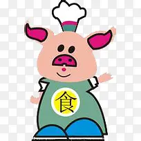 卡通可爱猪厨师-空若网 卡通可爱猪厨师-空若网