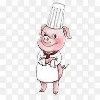 卡通可爱猪厨师-空若网 卡通可爱猪厨师-空若网