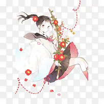 手绘日系小女孩-空若网 手绘日系小女孩-空若网