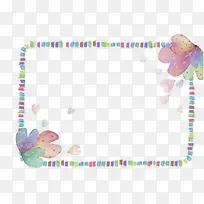 手绘水彩彩色边框-空若网 手绘水彩彩色边框-空若网