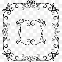 黑色欧式对称花纹装饰-空若网 黑色欧式对称花纹装饰-空若网