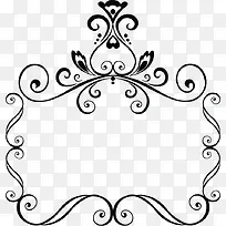 欧式黑色花纹对称装饰-空若网 欧式黑色花纹对称装饰-空若网