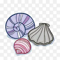 卡通彩色贝壳-空若网 卡通彩色贝壳-空若网