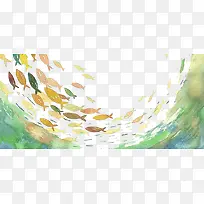 水彩小鱼-空若网 水彩小鱼-空若网