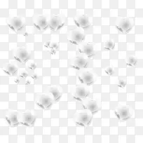 白色透明桃形元素-空若网 白色透明桃形元素-空若网