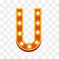 数字字母 字母U 霓虹灯字体-空若网 数字字母 字母U 霓虹灯字体-空若网