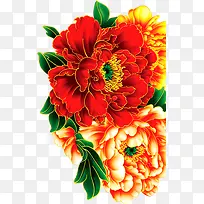 红色创意手绘海棠花-空若网 红色创意手绘海棠花-空若网