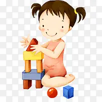 可爱卡通堆积木-空若网 可爱卡通堆积木-空若网