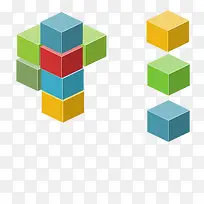 彩色矢量积木-空若网 彩色矢量积木-空若网