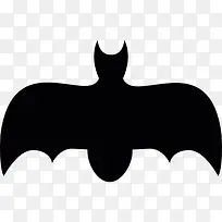蝙蝠张开翅膀图标-空若网 蝙蝠张开翅膀图标-空若网