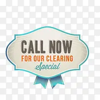 蓝色丝带促销标签-空若网 蓝色丝带促销标签-空若网