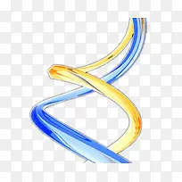 黄蓝玻璃质感丝带-空若网 黄蓝玻璃质感丝带-空若网